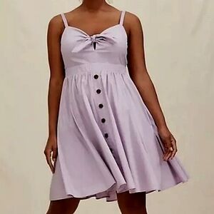 2x Torrid Lavender Button-Front Dress